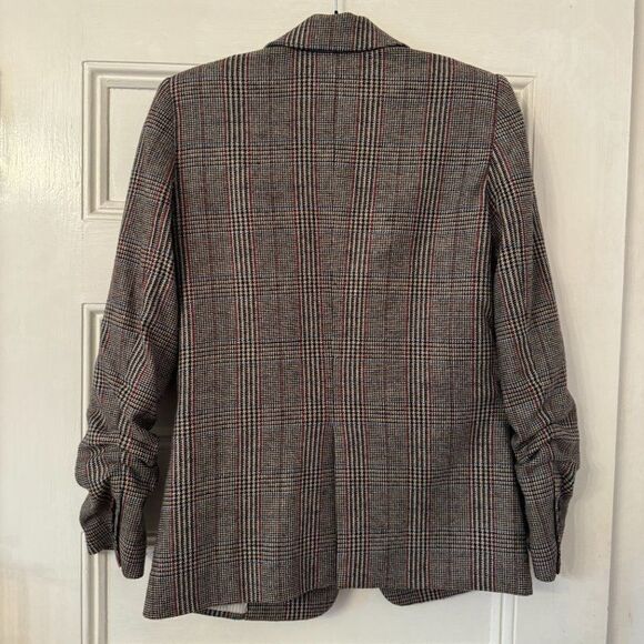 Veronica Beard Beacon Check Dickey Jacket in Beige Multi - Picture 8 of 16